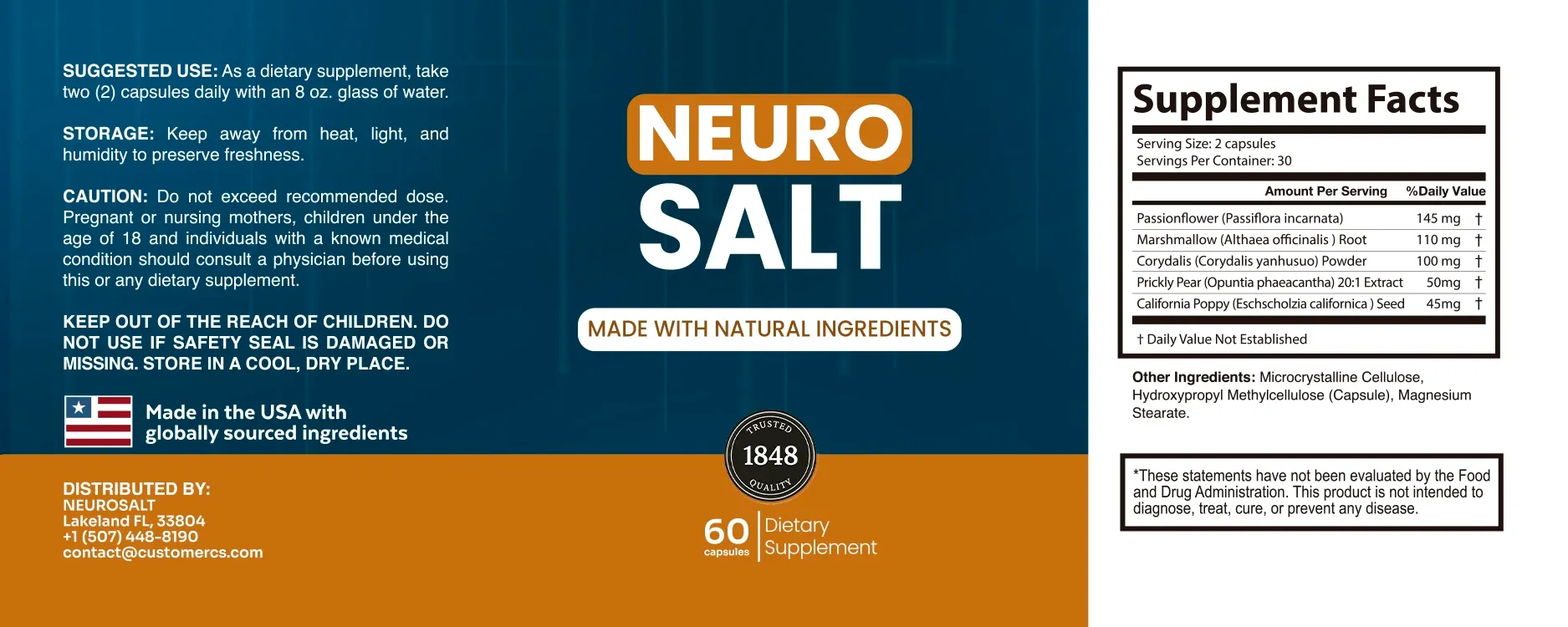 NeuroSalt Product Label
