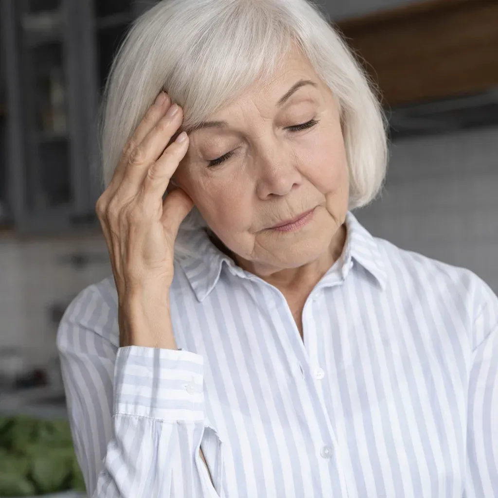 Woman feeling forgetful